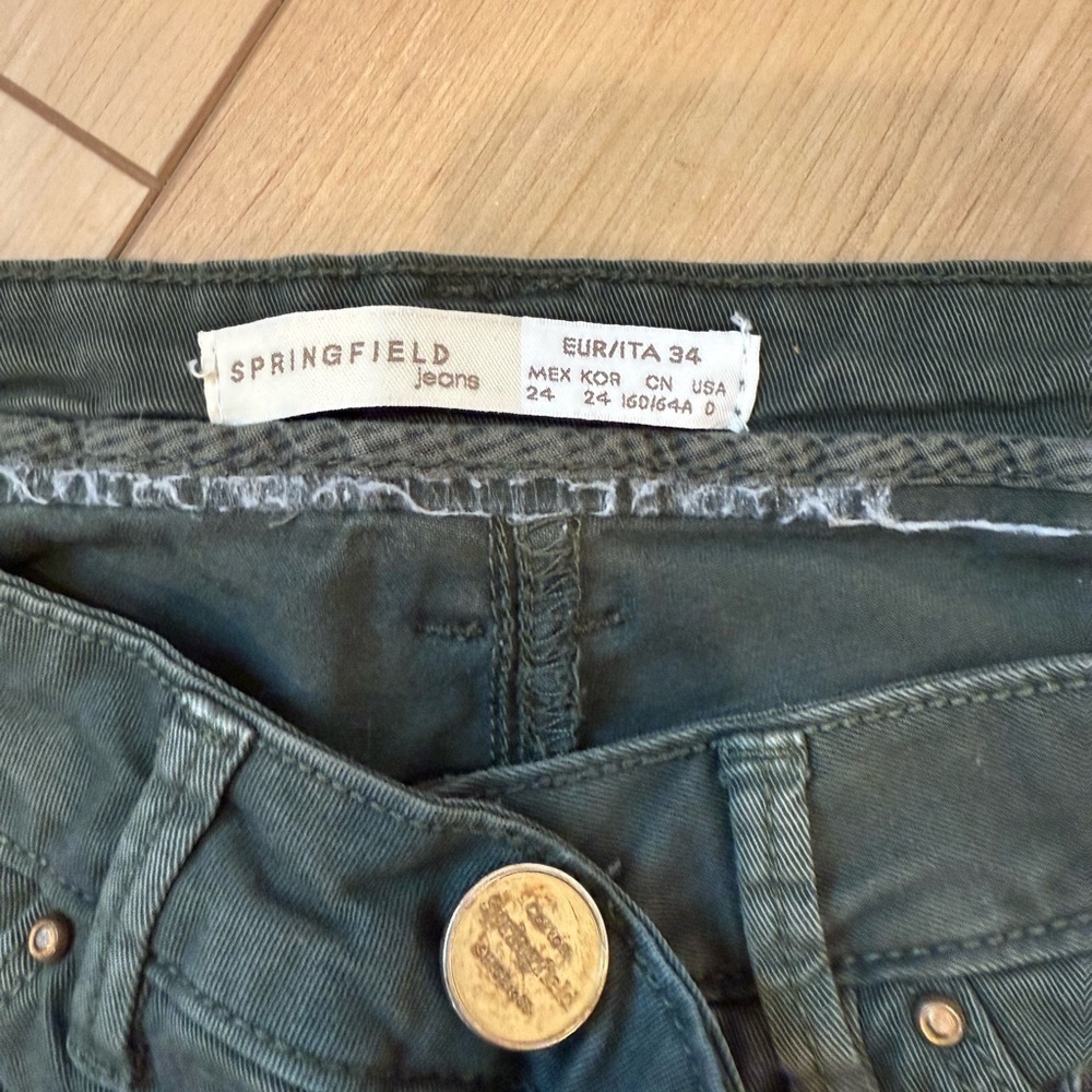 Women's Skinny Jeans in Dark Green - Picture 2 of 6